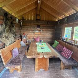 Eine schön gemachte Wanderhütte