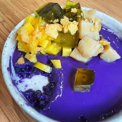 Ube panna cotta