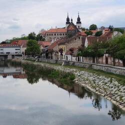 Trebic with Basilica and monastery in background