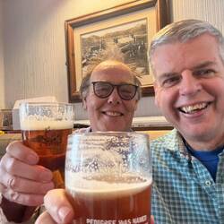 Will and his former pupil John, reunited after 44 years