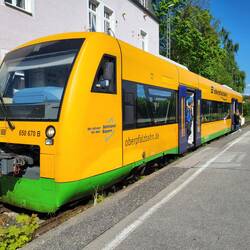 Mit der Oberpfalzbahn von Cham nach Blaibach.