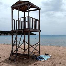Gerakas Beach ... mein Platz am Baywatch Turm