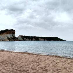 Gerakas Beach und Jason's Bite im Hintergrund