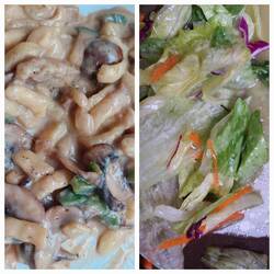 Spätzle mit grünem Salat - YUMMY!