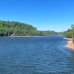 Primstalsperre -das sieht man wie trocken es war