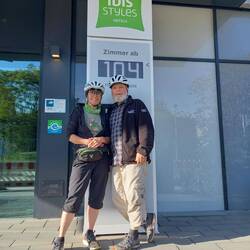 Ankunft nach insgesamt 362 km vom Hotel Mercure in Hamburg im Ibis Styles in Magdeburg