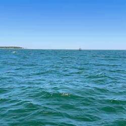 Rounding the Point Lookout light and entering Chesapeake Bay