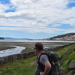 Ken looking at low tide