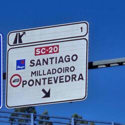 On our way into Santiago, where we were headed, were and had been