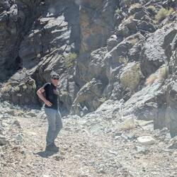 James and I took turns clearing the bigger rocks off the trail