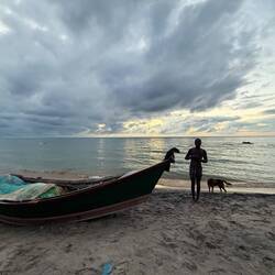...heute morgen beim Strandspziergang Christopher (Fischer) getroffen...