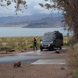 Stellplatz mit Blick auf Lake Mead 😀 Boulder Beach Campground