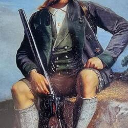 Der macht schon was her, der fesche Jäger.