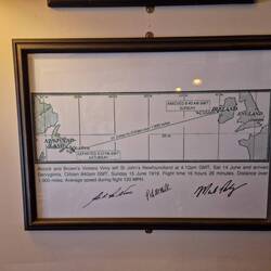 der erste Flug über den Atlantik