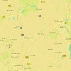 Heutige Route von Borstel-Lübeck