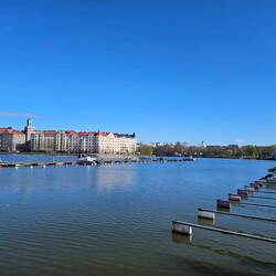 Blick auf die Stadt vom Eläintarhanlahti Djurgårdviken