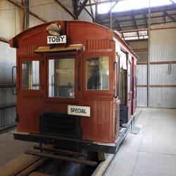 This Toby carriage was never used as it didn't meet legal requirements