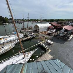 A portion of the museum; the boat repair/refurbishment precinct
