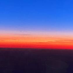 The sunrise was gorgeous from the airplane window