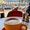 My first cafe au lait across from Gare de Lyon