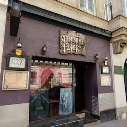 This cool metal-and-magick bar really appealed.