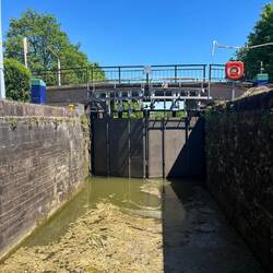 Saarkanal Ecluse 21, stehendes Wasser..