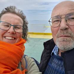 On the ferry ,on Irish Sea