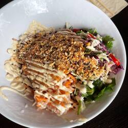 Rockfish pork patty rice bowl