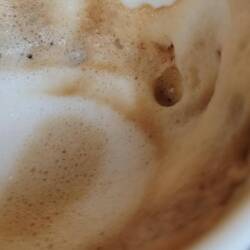 Getting trippy on the caffeine and foam