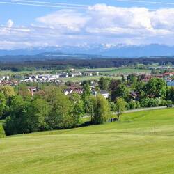 Schöner Ausblick beim Mittagessen in Kaufbeuren (Skihütte, sehr empfehlenswert)
