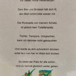 ....mit dieser Empfehlung für Wanderer.