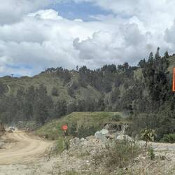 Area where rocks fall