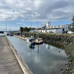 C-Traveler temporarily slipped at the end of this dock.