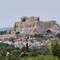 Blick vom obersten Rang auf die Akropolis