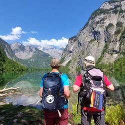 Blick auf Obersee und Watzmann.