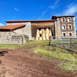 I was impressed by the immensity of this house barn, those hay bales were ginormous!