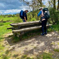 Yay, a place to sit and rest! Perhaps a bite to eat or drink