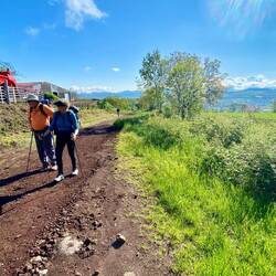 Our trail on the first day was high and getting higher
