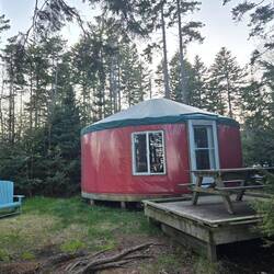 Yurt during the day