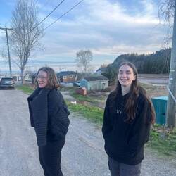 Erin is cold and borrowed Maggie's jacket