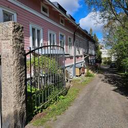 Auch in Turku stehen Holzhäuser.