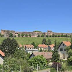 The citadelle sits on top of the hill and dominates the town