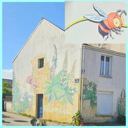 Kunstvolle Hausmalerei...auch öfters zu sehen.