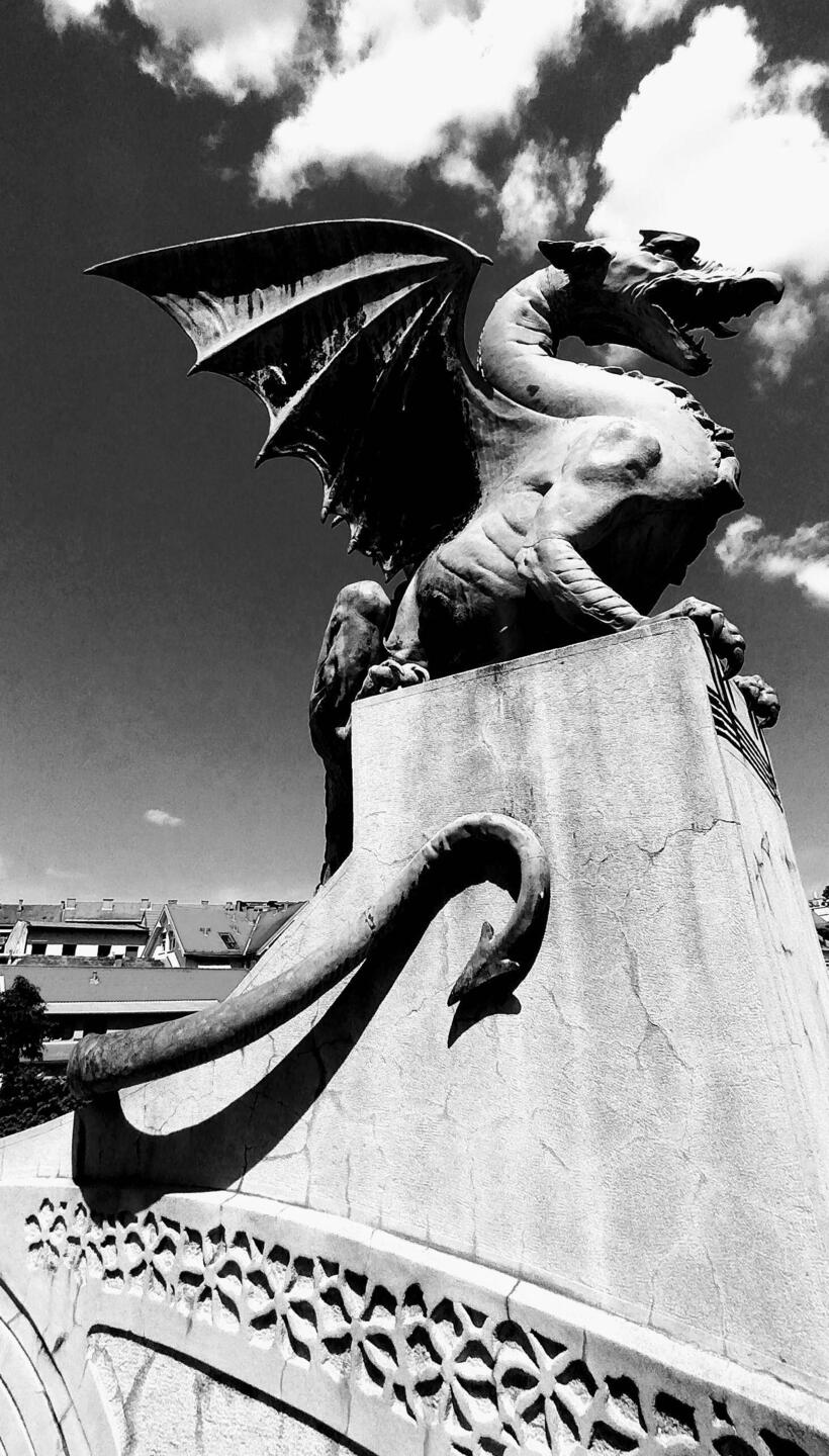 One of the Dragon Bridge dragons