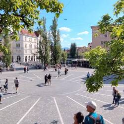 Preseren Square from the Church of the Annunciation