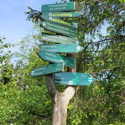 Wir tangieren den Rennsteig.