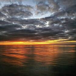 Sunrise as Insignia approaches Busselton.