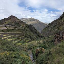 Ruins of Pisac, several villages on hills