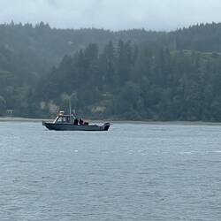 Naval or USCG safety vessel.