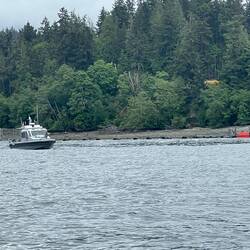 This security patrol boat was making sure I stayed out of the restricted area.